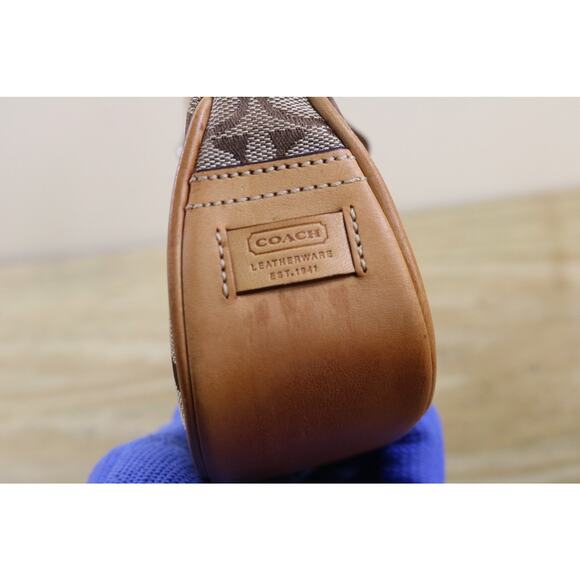Coach Bag Soho Shoulder Mini Handbag Brown Leather Canvas Hobo 6362 Vintage - Picture 12 of 12
